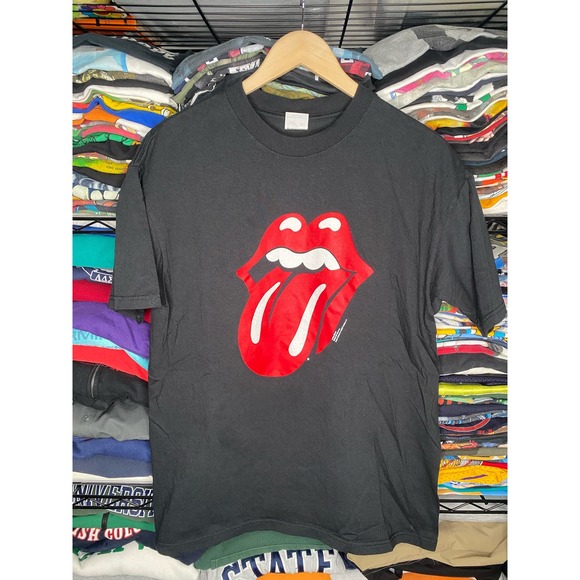 Y2K 2002 Rolling Stones Men's Black Large Graphic Band T-Shirt - Picture 1 of 5